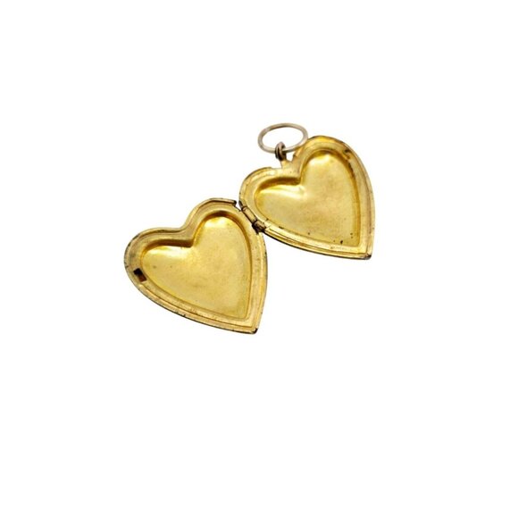 Vintage Brass Detailed Heart Locket (A8199) - Picture 4 of 5